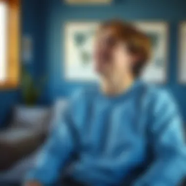 Casual Comfort in a Plain Sweatshirt A cozy setting featuring a person enjoying a casual day in a plain sweatshirt.