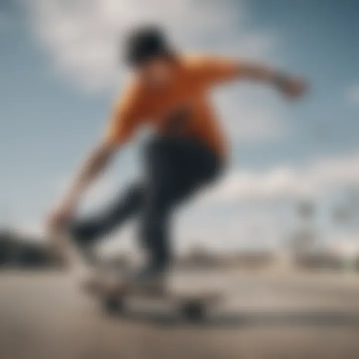 Skater wearing Nixon watch while performing a trick